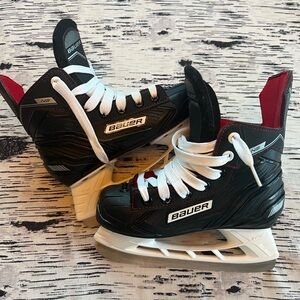 Bauer Kids Black and White Ice Skates